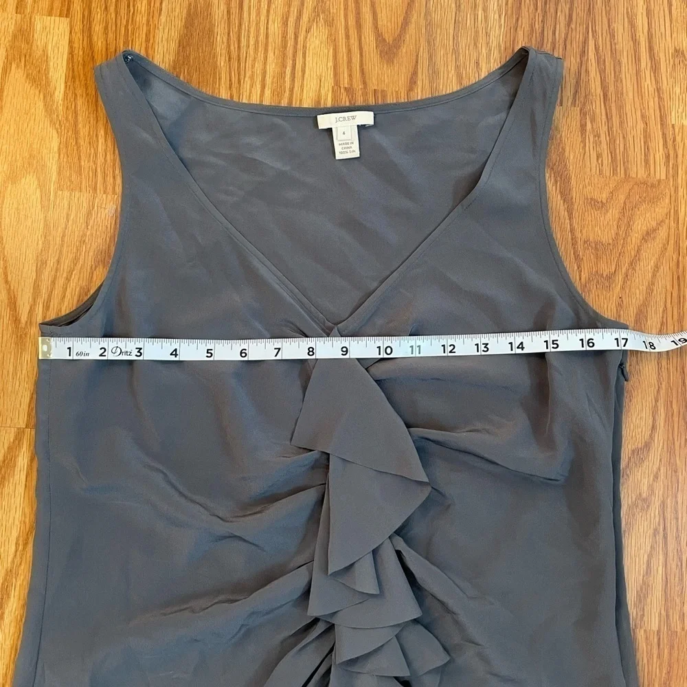 J Crew Casual Summer Sleeveless Ruffled Cami Shirts Blouse Size 4